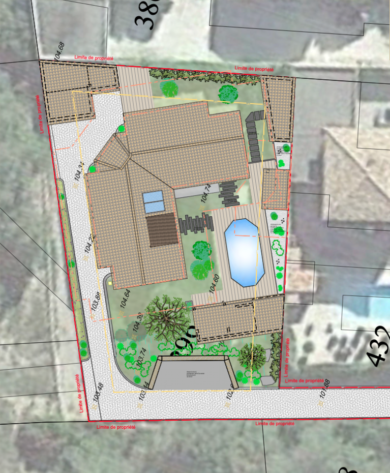 Projet de faisabilité - aménagement extérieur villa