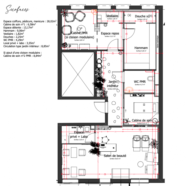 plan aménagement intérieur